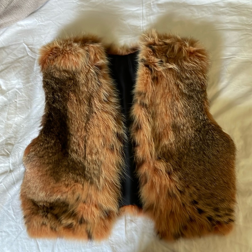 Real Red Fox Fur Vest
